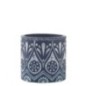 Candela in vaso di ceramica blu 13x13x12,5 cm Candela in vaso di ceramica blu 13x13x12,5 cm