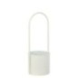 Cache-pot avec anse en métal blanc 15x15x42 cm Cache-pot avec anse en métal blanc 15x15x42 cm