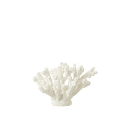 Coral em poliresina branca 19x17x18 cm