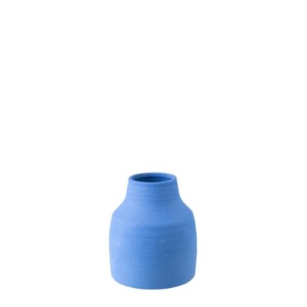 Vase en céramique bleu 20x20x23 cm