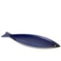 Prato de peixe em porcelana azul 42,5 x 17 x 3 cm Prato de peixe em porcelana azul 42,5 x 17 x 3 cm