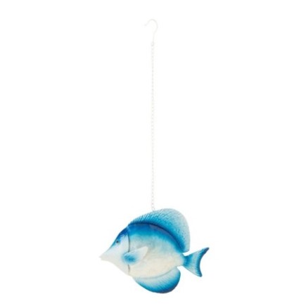 Pesce sospeso in metallo blu 38,7x7,6x95,2 cm