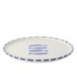 Assiette plate décoré poisson en céramique bleu 34x34x2.5 cm