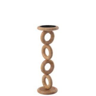 Chandelier ring en bois beige 14x14x45 cm