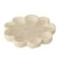 Vassoio decorativo con fiori in legno di paulownia bianco 38x7x38 cm