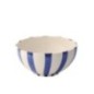 Saladeira decorada com peixes em cerâmica azul 28x28x14 cm Saladeira decorada com peixes em cerâmica azul 28x28x14 cm