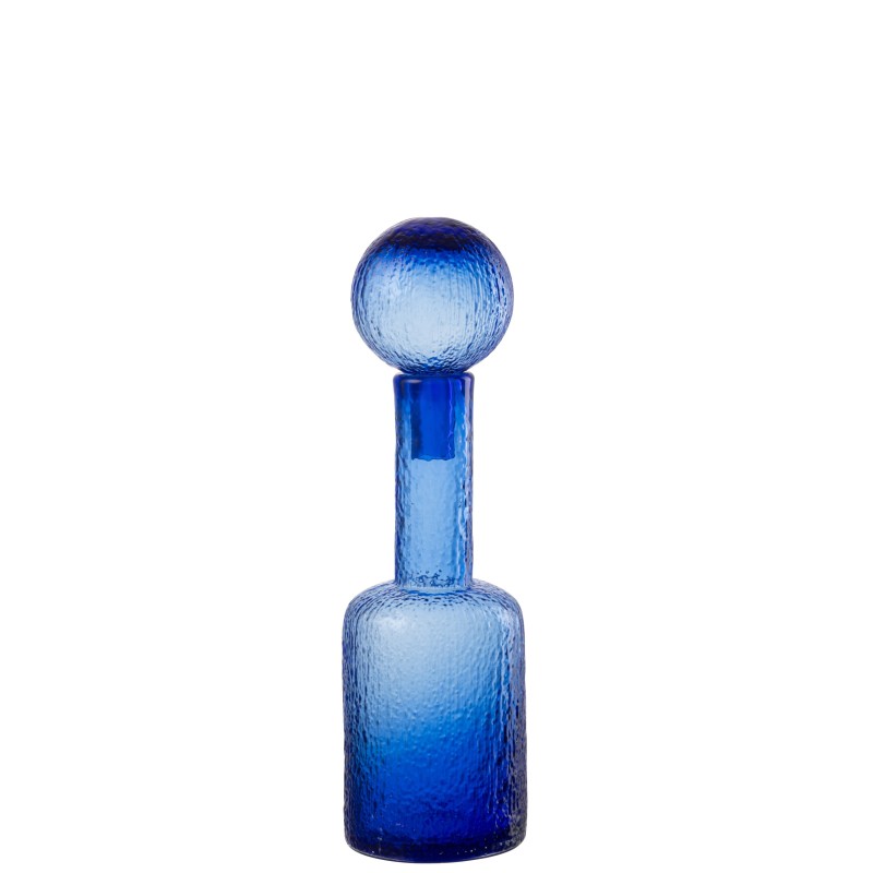Bottiglia decorativa in vetro blu 12,5x12,5x43 cm Bottiglia decorativa in vetro blu 12,5x12,5x43 cm