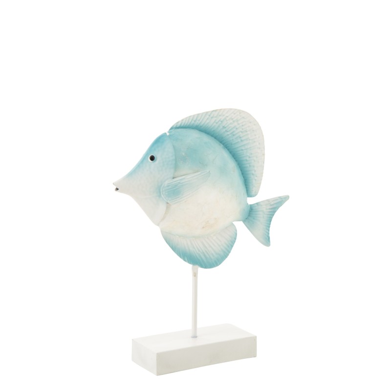 Pesce su base in metallo blu chiaro 38,7x7,6x95,2 cm Pesce su base in metallo blu chiaro 38,7x7,6x95,2 cm