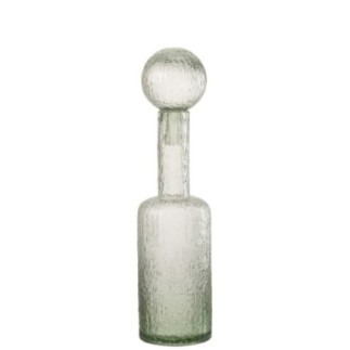 Botella decorativa de vidrio verde 12,5 x 12,5 x 49,5 cm