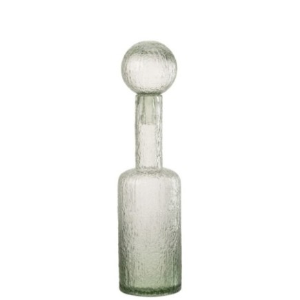 Botella decorativa de vidrio verde 12,5 x 12,5 x 49,5 cm