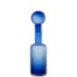 Botella decorativa de cristal azul 12,5 x 12,5 x 49,5 cm Botella decorativa de cristal azul 12,5 x 12,5 x 49,5 cm