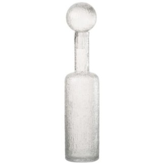 Bouteille décorative en verre transparent 12.5x12.5x56 cm