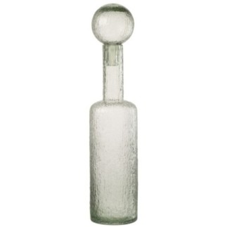 Botella decorativa de vidrio verde 12,5 x 12,5 x 56 cm