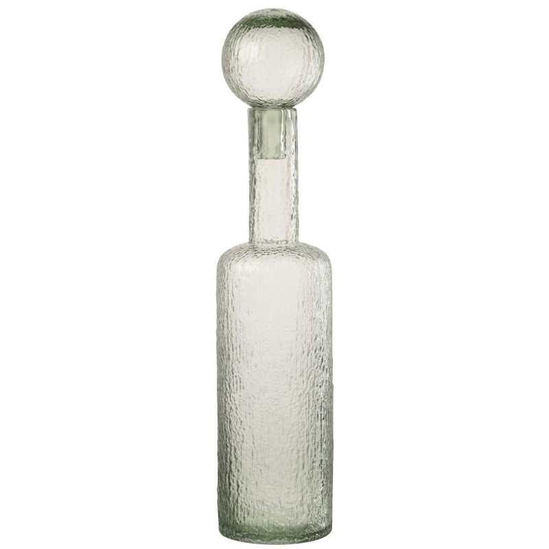Botella decorativa de vidrio verde  12,5 x 12,5 x 56 cm