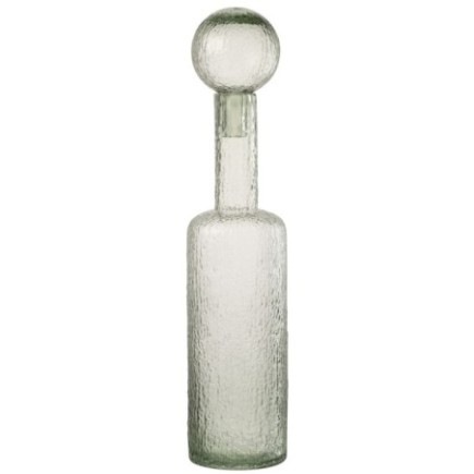 Botella decorativa de vidrio verde 12,5 x 12,5 x 56 cm