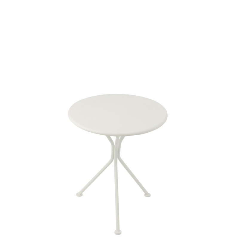 Tavolo da giardino in metallo bianco 45x45x50 cm Tavolo da giardino in metallo bianco 45x45x50 cm