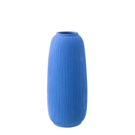 Vase en céramique bleu 20.5x20.5x45.5 cm