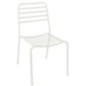 Silla de jardín de metal blanco 50 x 56 x 81 cm Silla de jardín de metal blanco 50 x 56 x 81 cm