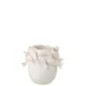 Vase poisson en céramique beige 29x29x27 cm