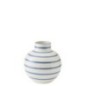 Vaso de cerâmica branco e azul 28x28x26 cm Vaso de cerâmica branco e azul 28x28x26 cm