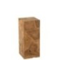 Base de madera de teca beige 35 x 35 x 80 cm