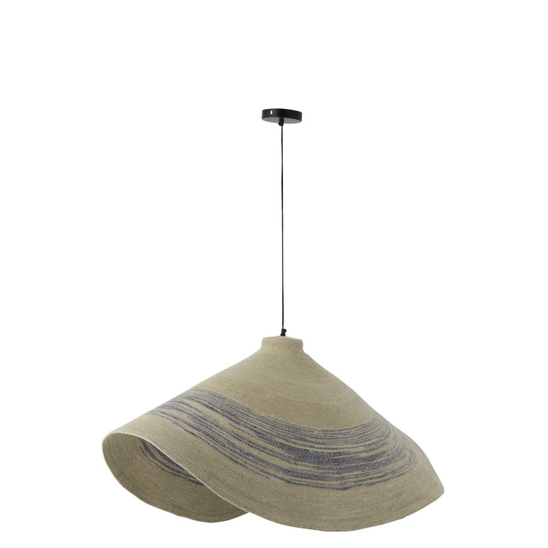 Plafonnier en jonc de mer bleu et beige 100x100x40 cm Plafonnier en jonc de mer bleu et beige 100x100x40 cm