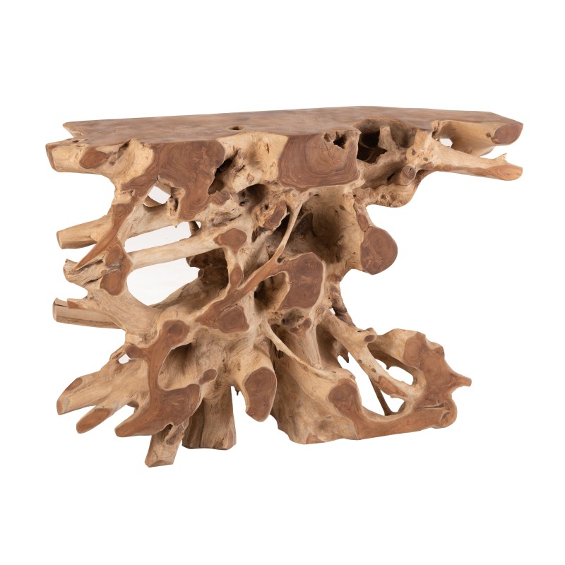 Console en bois de teck beige 120x40x80 cm Console en bois de teck beige 120x40x80 cm