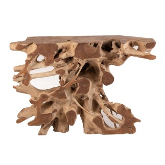 Console en bois de teck beige 120x40x80 cm