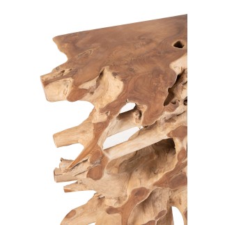 Consola em madeira de teca bege 120x40x80 cm