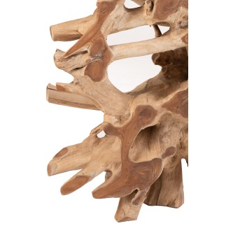 Consola em madeira de teca bege 120x40x80 cm