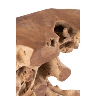 Console en bois de teck beige 120x40x80 cm