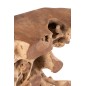 Consola de madera de teca beige 120 x 40 x 80 cm