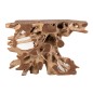 Console en bois de teck beige 120x40x80 cm Console en bois de teck beige 120x40x80 cm