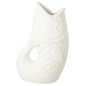 Jarrón pez de poliresina blanco 30,5 x 18 x 45 cm Jarrón pez de poliresina blanco 30,5 x 18 x 45 cm