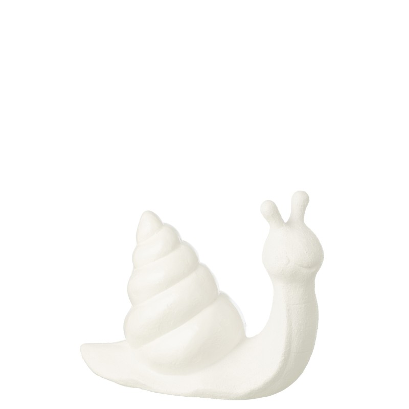 Escargot extérieur en polyrésine blanc 39x19x31.5 cm Escargot extérieur en polyrésine blanc 39x19x31.5 cm