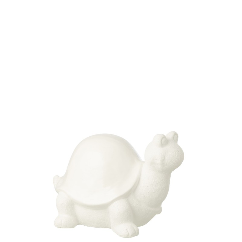 Tortue extérieur en polyrésine blanc 37x27x25.5 cm Tortue extérieur en polyrésine blanc 37x27x25.5 cm