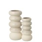 Vase anneaux en porcelaine blanc cassé 13.5x13.5x30.5 cm Vase anneaux en porcelaine blanc cassé 13.5x13.5x30.5 cm