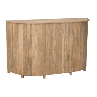 Mobile bar in legno di mango naturale 180x65x108 cm