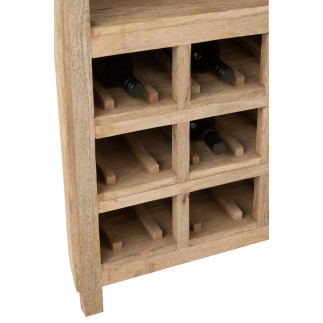 Mobile bar in legno di mango naturale 180x65x108 cm