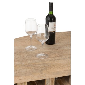 Meuble bar en bois de manguier naturel 180x65x108 cm