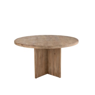 Mesa de comedor de madera de mango natural 150 x 76 x 150 cm