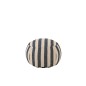 Pouf en bois et textile blanc cassé et bleu 61.5x61.5x45.5 cm Pouf en bois et textile blanc cassé et bleu 61.5x61.5x45.5 cm