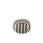 Pouf en bois et textile blanc cassé et bleu 61.5x61.5x45.5 cm Pouf en bois et textile blanc cassé et bleu 61.5x61.5x45.5 cm