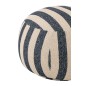 Pouf en bois et textile blanc cassé et bleu 61.5x61.5x45.5 cm Pouf en bois et textile blanc cassé et bleu 61.5x61.5x45.5 cm