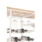 Meuble bar scooter en métal blanc et bleu 180x64x102 cm Meuble bar scooter en métal blanc et bleu 180x64x102 cm