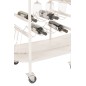 Meuble bar scooter en métal blanc et bleu 180x64x102 cm Meuble bar scooter en métal blanc et bleu 180x64x102 cm