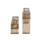 Consola con estante de madera de teca reciclada natural 130x30x80 cm (juego de 2) Consola con estante de madera de teca reciclada natural 130x30x80 cm (juego de 2)