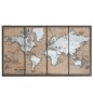 Carte du monde en verre beige 143.5x2.5x81 cm Carte du monde en verre beige 143.5x2.5x81 cm