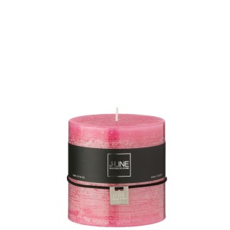 Candela cilindrica rosa 64H, 10x10x10 cm