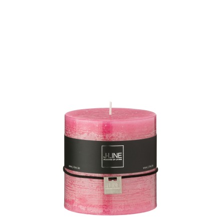 Candela cilindrica rosa 64H, 10x10x10 cm